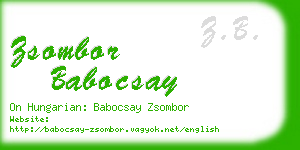 zsombor babocsay business card